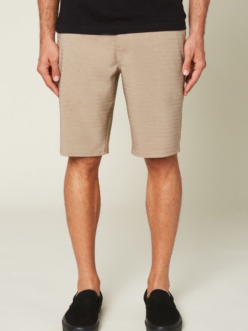 O’Neill Locked Herringbone Hybrid Shorts Men’s Size 31 Khaki Performance Stretch